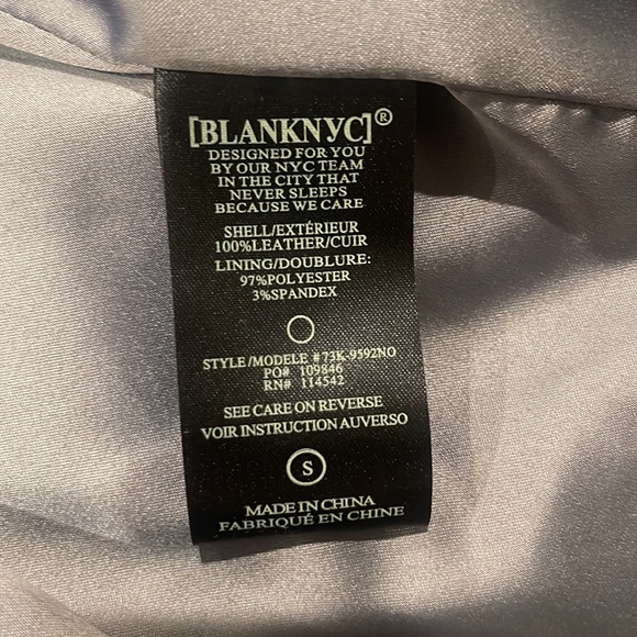 Blank NYC Suede Moto Jacket GREY NWT Never worn - Picture 7 of 7